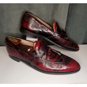 Made in USA Johnston & Murphy Heritage Burgundy Wingtip Kiltie Tassel 11.5 B